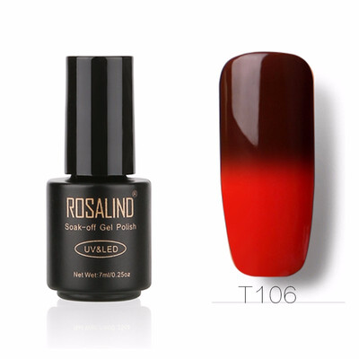 

ROSALIND Gel 1S Temperature Changing Nail Polish 7ml Soak off Nail Gel Polish Vernis Semi Permanent UV LED Glitter Nail Lacquer
