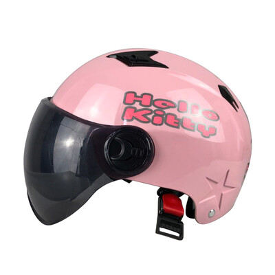 

Daide electric car helmet mens universal four seasons electric bicycle helmet female half helmet light motorcycle helmet battery car helmet code light pink KT cat