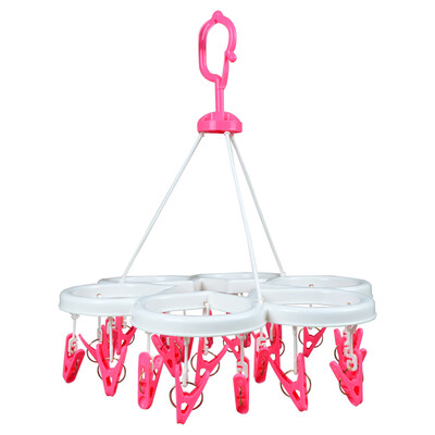 

Jingdong Supermarket Shunyi 24 folder plastic creative drying racks long drying frame socks folder SY531