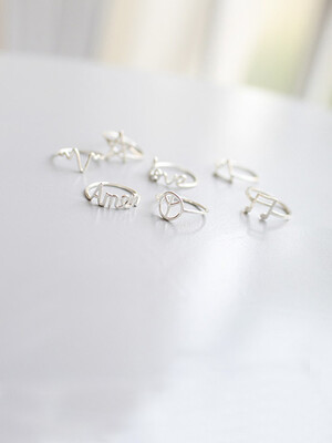 

ONICE 925 Sterling Silver Rings with Letters AMEN WQJ001-AMEN