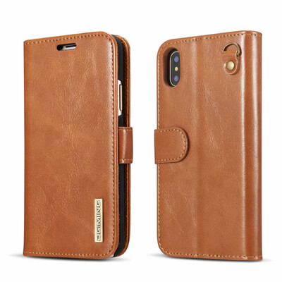 

Genuine Leather Case for iPhone8 7 7Plus Flip Wallet Stand Design Fundas for iPhone X Cover Business High Quality