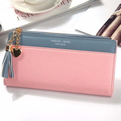 

Ladies Wallet long PU leather handbag fashion zipper womens mobile phone card wrapping gift box