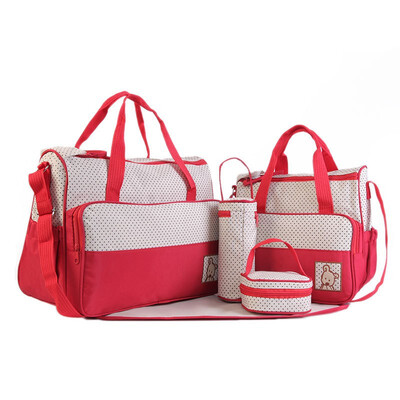 

Mummy Multifunction Stroller Bag 5pcsset 413318cm Nursing Bottle Handbag Baby Diaper Bag Bebek Bakim Cantasi Nappy Tote