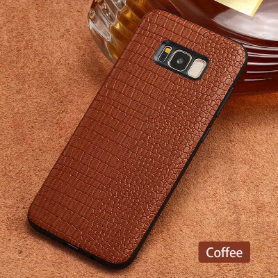 

Genuine Leather Phone Case For Samsung S8 Crocodile texture Back Cover For Note 8 S7 edge Cases