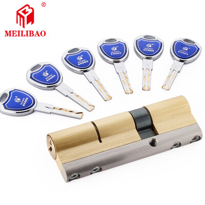 

Meilibao anti-theft door lock core pure copper anti-breaking super B grade C-class 24 blade inner milling teeth door lock core anti-tech open 90P325