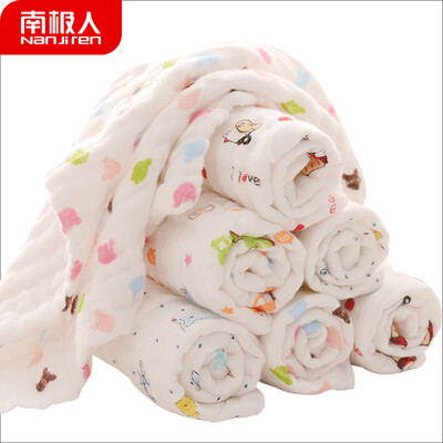 

Antarctic Nanjiren baby square towel washed gauze saliva towel bath towel newborn child baby 6 layer thickened with gauze towel towel 30X30CM single loaded