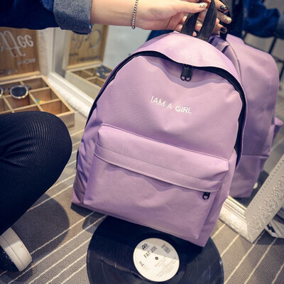 

Fashionable New Letter Canvas Backpack for Girl Travel Backpack Couple Backpack