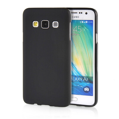 

MOONCASE Transparent Soft Flexible Silicone Gel TPU Skin Shell Back ЧЕХОЛ ДЛЯ Samsung Galaxy A3 Black
