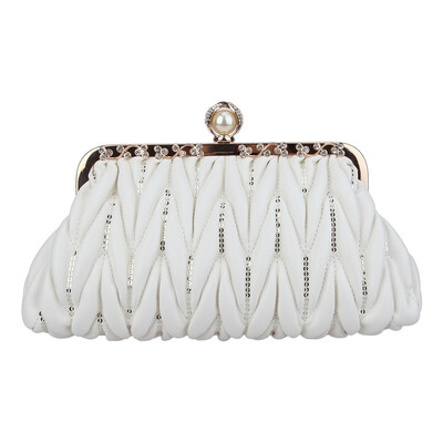 

Fawziya Pearl Lock Crystal Sequin Purses And Handbags For Women Clutch Bag