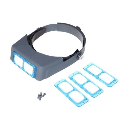 

Double Lens Head-mounted Headband Reading Magnifier Loupe Head Wearing 4 Magnifications Convenient Use Z8N6C0M3
