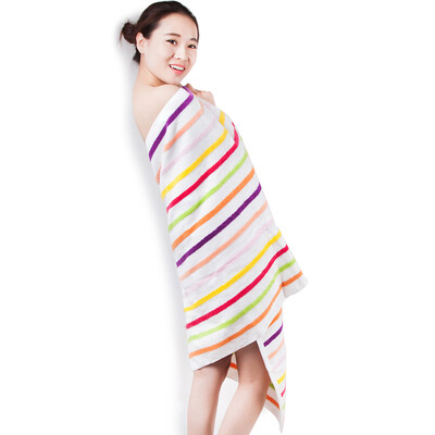 

Jingdong Supermarket] Sanli thickening long-staple cotton large bath towel 70 × 140cm pure cotton absorbent soft and comfortable Class A baby available chocolate color