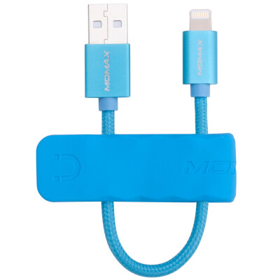 

Mimi MOMAX MFi certified Apple data cable charging line nylon short line 18cm blue support iphone5 / 6s / 7Plus / SE / ipad air mini