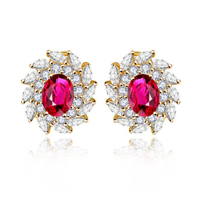 

Aiyaya Elegangt Jewelry Cushion-cut Micro Swiss High Quality Crystal 4 Colors Stud Round Earrings