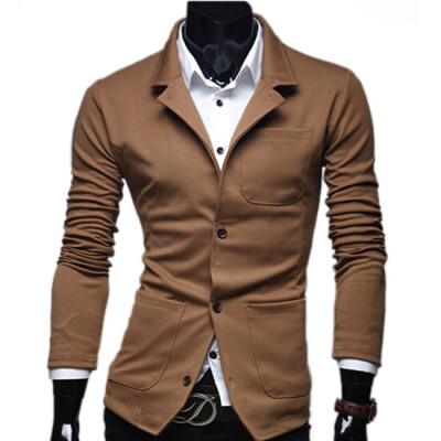 

Zogaa New Men's Suit Knitting Single-breasted Casual Fashion