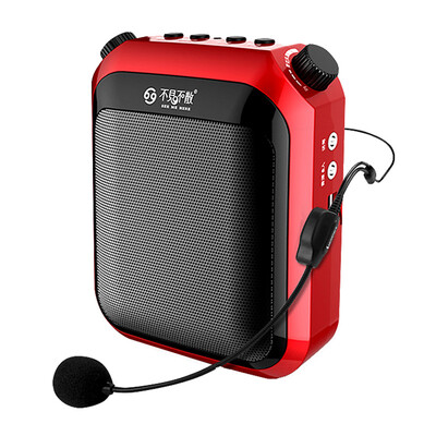 

See me here T1 compact portable bee loudspeaker teacher teaching special high-power guide waist hanging headset digital player speaker jazz black