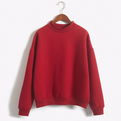 

M-XXL Cute Women Hoodies Pullover 9 colors Autumn Coat Winter Fleece Thick Knit Sweatshirt