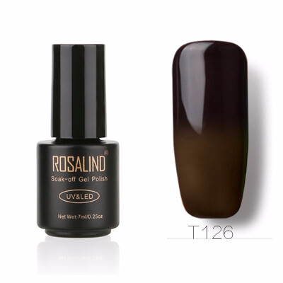 

ROSALIND Gel 1S Temperature Changing Nail Polish 7ml Soak off Nail Gel Polish Vernis Semi Permanent UV LED Glitter Nail Lacquer