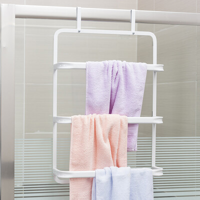 

Ou Runzhe behind the rack Taiwan quality nail-free seamless back hanging clothes rail towel rack bathroom storage rack