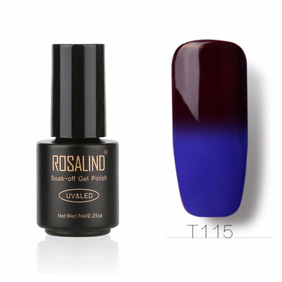 

ROSALIND Gel 1S Temperature Changing Nail Polish 7ml Soak off Nail Gel Polish Vernis Semi Permanent UV LED Glitter Nail Lacquer