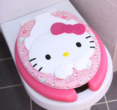 

Korean Genuine Hello Kitty Toilet Seat Cover Toilet Lid U Shape 44cm36cm