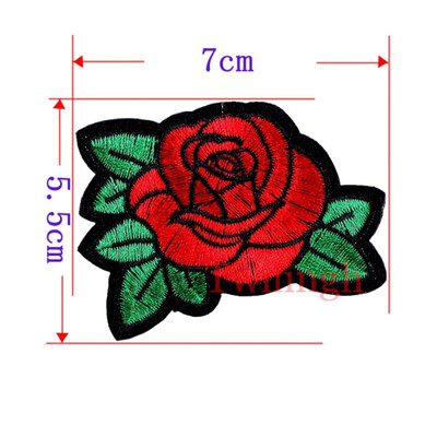 

1 Pc Top New Brand Clothes Patches Bird Red Rose Flower Embroidered Patch DIY Iron On Sew Fabric Repair Clothing Wedding Patches