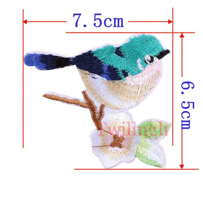 

1 Butterfly Bird Patches Embroidered Sequined Patch Applique DIY Iron On Sewing Fabric Repair Clothes Patches Wedding Stickers