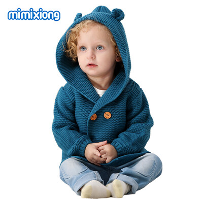 

Newborn Baby Sweaters Cardigan 3D Bear Toddler Boys Girl Bunny Knitted Jacket Fall Winter Infant Knitwear Coats Long Sleeve Tops