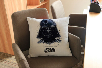 

Cntomlv Cartoon cotton Linen wars decorative cushion cover Sofa Throw Pillow Cover case Chair Car home living room decoration gift