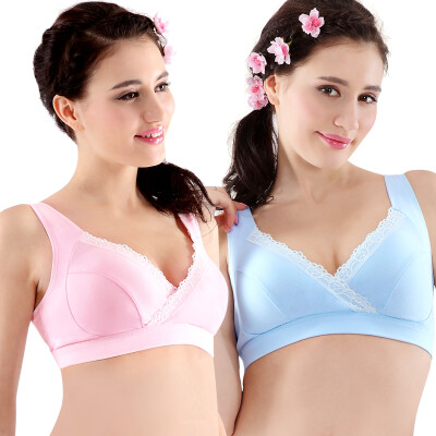 

Pregnant time pregnant women underwear breast-feeding bra breasting pregnant women bra set TY1909 powder + blue M