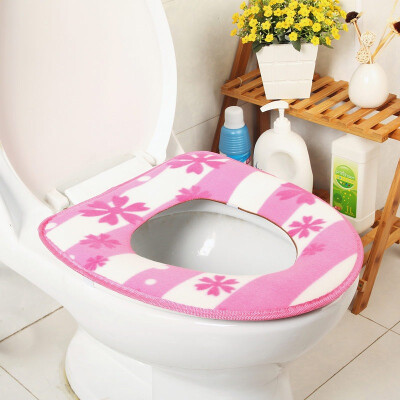 

Sheng silk is still paste the plastic floor of the bottom of the toilet pad sets of toilet ring maple pink