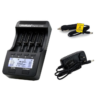 

Romacci LiitoKala Lii-500 4 Slots Smart Intelligent Battery Charger Kit with Car Charger