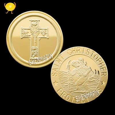 

Europe Jesus Cross Easter Commemorative Coin Collection Religion Gold Plated Silver Challenge Coins Christian Coin Collectibles
