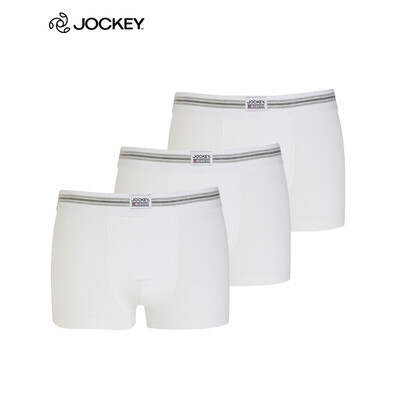 

JOCKEY Mens Boxer Briefs Cotton Mid-rise Breathable Sports Boxer 3 Pieces Black Black Black L