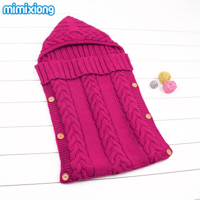 

Sleeping Bag Baby Winter Warm Envelopes For Newborns Unisex Hooded Sleep Sack Acrylic Knitting Infant Wrap Swaddle Blankets Fall