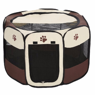 

Portable Folding Indoor Outdoor Pet Puppy Dog Cat Play Pen Tent Popup Fabric Zipped Pet Rabbit Pig Exercise Pen Playpen Fence