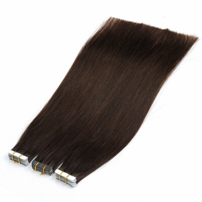 

BHF Hair Tape Hair Extension Remy Human Hair Brazilian Silky Straight White Seamless Tape In Hair 2 20PcsPack