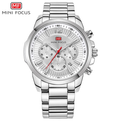 

MINI FOCUS Brand Men Stainless Steel Strap Sports Quartz Watch MF0087G