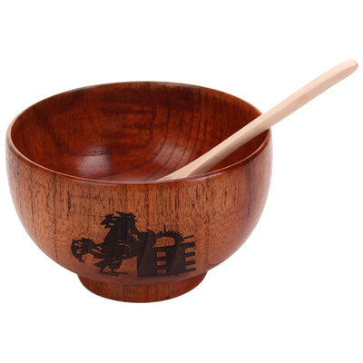 

Jade Wooden Bowl Zodiac (Chicken) Скульптура Bowl Rice Bowl Детский взрослый Creative Bowl Японский шар Bowl JC-W1896