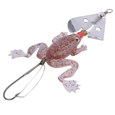 

1pcs Rubber Frog Soft Fishing Lures Bass Crank Bait Tackle Hooks 9cm/3.54" Transparent & multicolor