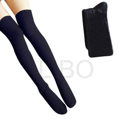 

Cotton Women Girls Knit Over Knee Thigh Stockings High Socks Pantyhose Tights