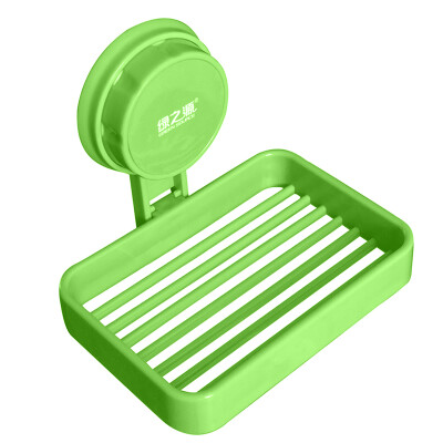 

Green source soap box soap box vacuum suction cup no trace free punching bathroom drain rack green