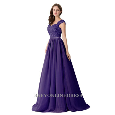 

Long Chiffon Bridesmaid Dres Illusion Back Plus Size A-Line Sleeveless Wedding Bridesmaid Dresses