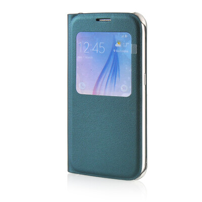 

MOONCASE High grade Leather Side Flip Pouch Shell Back ЧЕХОЛ ДЛЯ Samsung Galaxy S6 Green