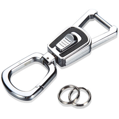 

Authentic zobo car keychain 360° rotatable portable hanging waist key ring ZB-932 silver car gift gift
