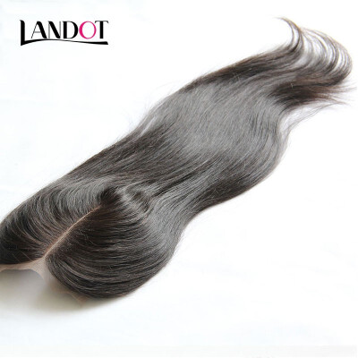 

Brazilian Straight Virgin Hair Lace Closure Size 4x4inch FreeMiddle3 Part Brazilian Remy Human Hair Swiss Closures Natural Color