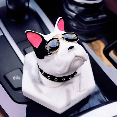 

Creative Bulldog ceramic crafts home car interior porcelian dog decoration animals ornaments