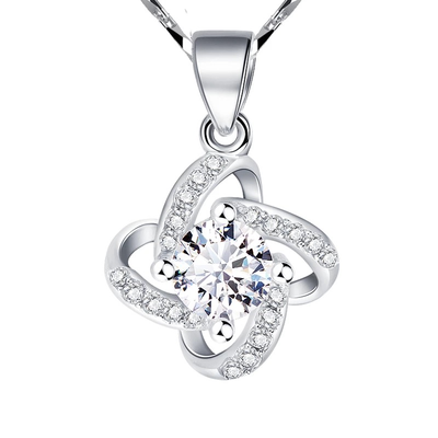 

CARWEAIYA Cavia S925 silver necklace pendant female vibrato with the same paragraph net red 100 language I love you