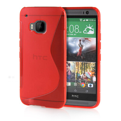 

MOONCASE S - Line Soft Flexible Silicone Gel TPU Skin Shell Back ЧЕХОЛ ДЛЯ HTC One M9 Red