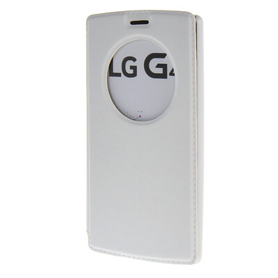 

MOONCASE LG G4 чехол для Round View window Leather Flip Pouch Bracket Back Cover White