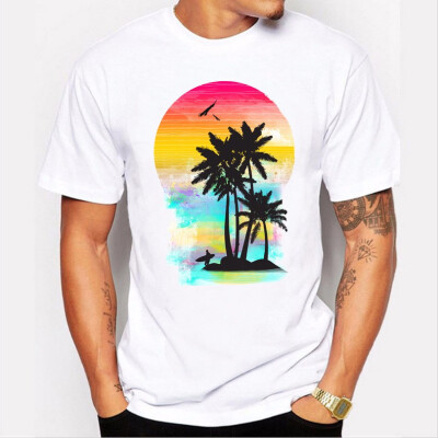 

JCCHENFS 2018 Summer Beach Tie Dye Fashion T Shirt For Men Streetwear Mens T-Shirt Short Sleeve Tops Casual Men T Shirt